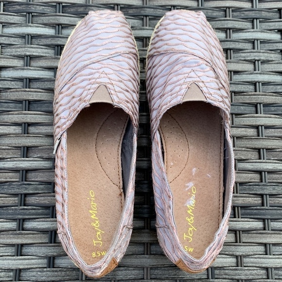 JOY & MARIO Espadrille Wedge Slip-Ons - Coffee - Picture 11 of 16